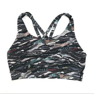 Lululemon Mini Sweatr Black Multi Color Energy Bra